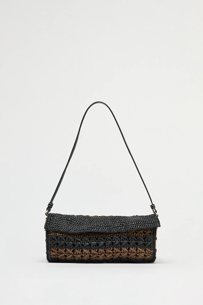 SAC PORTÉ ÉPAULE AVEC DESSUS TRESSÉ
