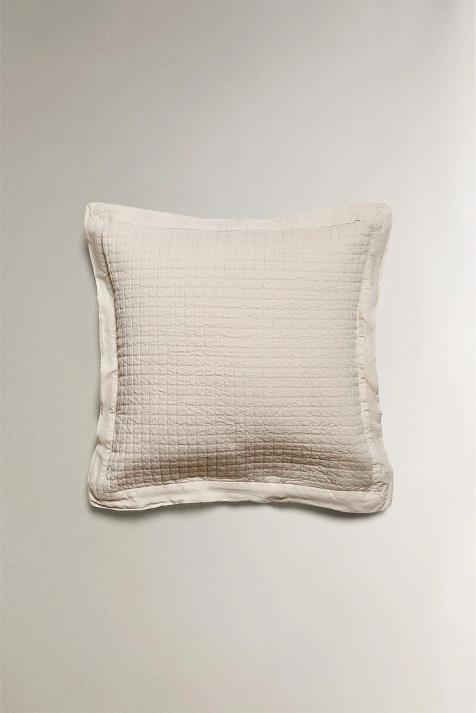 HOUSSE DE COUSSIN ENFANT CARREAUX
