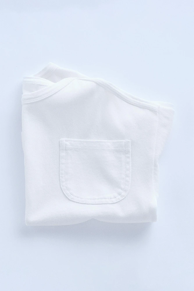 ZARA TIMELESS - T-SHIRT RUSTIQUE POCHE