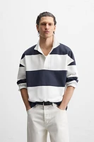 PRINTED STRIPED POLO SHIRT