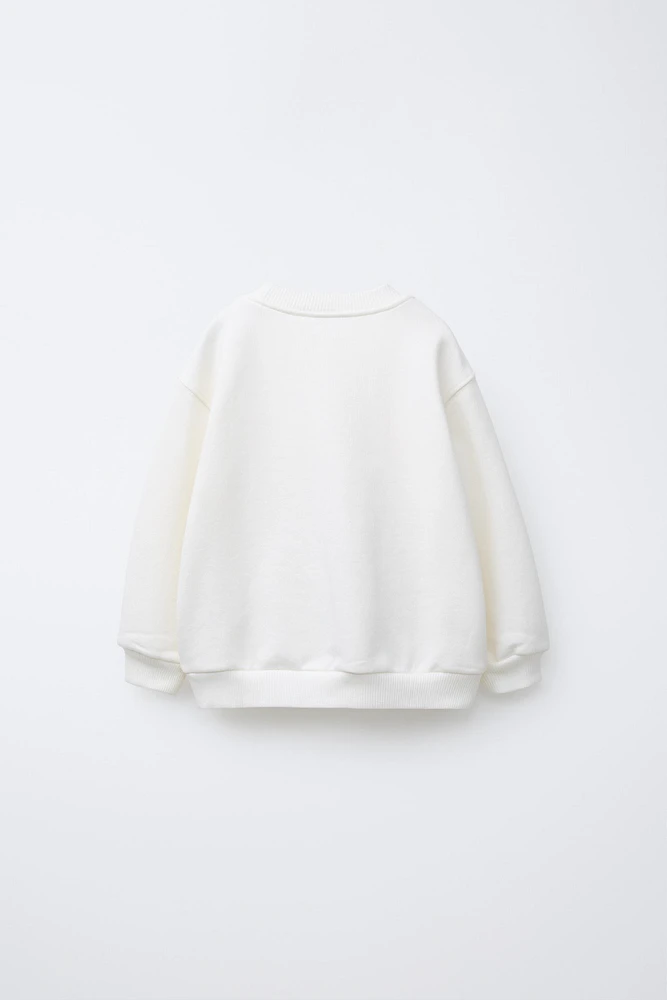 FLORAL BOW SWEATSHIRT