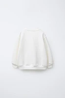 FLORAL BOW SWEATSHIRT