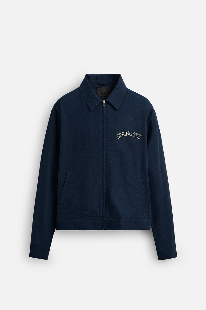 CONTRAST EMBROIDERY JACKET