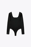 SQUARE NECK POLYAMIDE BODYSUIT