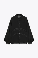 CHEMISE FLUIDE AVEC ENTRE-DEUX