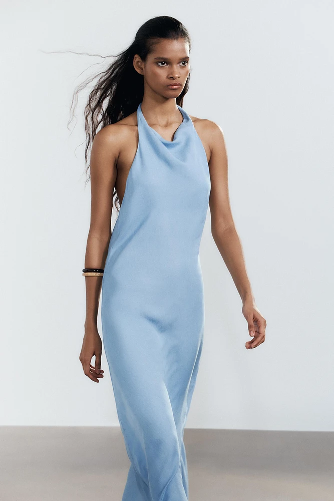 FLOWY HALTER DRESS