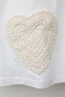 CROCHET HEART T-SHIRT