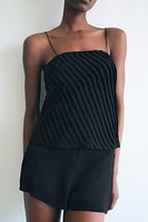 PLEATED STRAPPY TOP