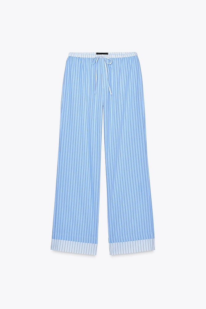 PANTALON DE STYLE PYJAMA À RAYURES