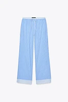 PANTALON DE STYLE PYJAMA À RAYURES
