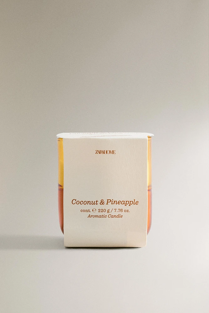 (220 G) COCONUT & PINEAPPLE SCENTED CANDLE