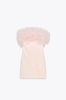 VOLUMINOUS TULLE MINI DRESS