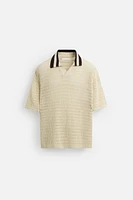 OPEN STRUCTURED POLO SHIRT