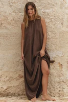 ROBE MI-LONGUE FLUIDE À VOLUME
