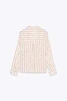 CHEMISE À RAYURES ET NOEUD