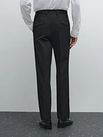 Cotton blend stretch trousers