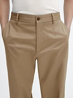 100% cotton twill relaxed fit trousers