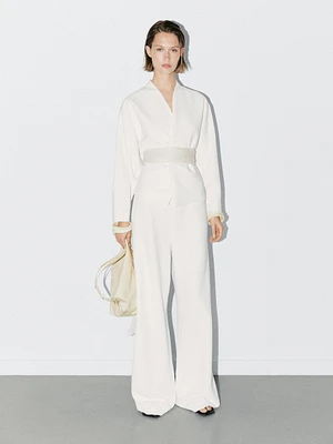 High-waist palazzo trousers - STUDIO