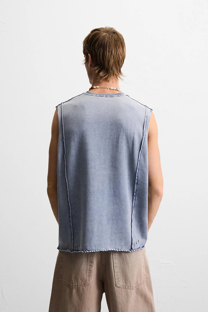 WASHED KNIT TANK TOP