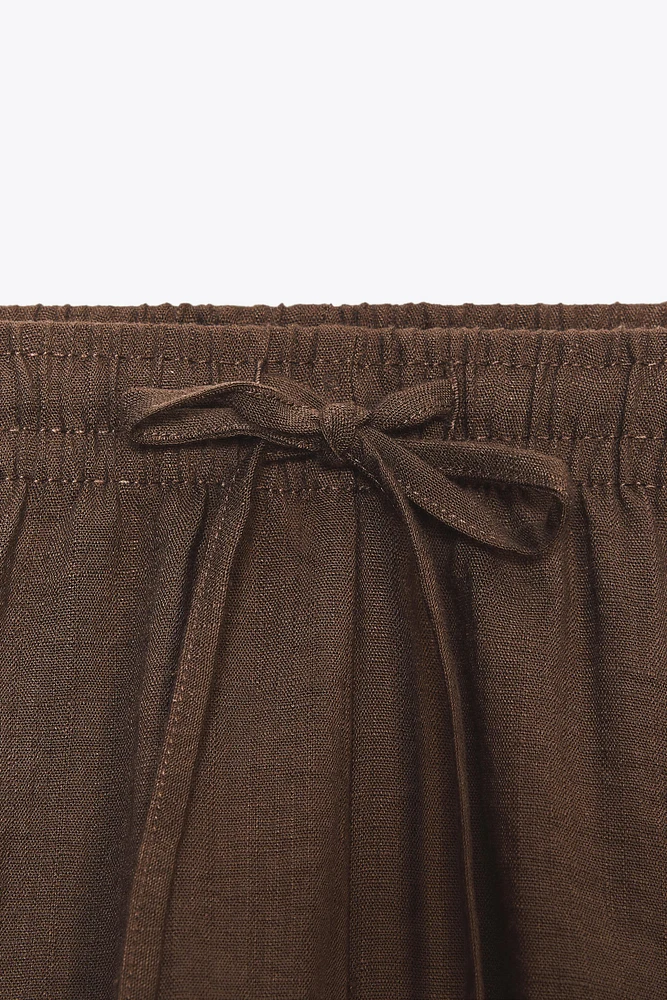 DRAWSTRING MINI SHORTS