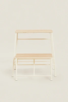 STOOL | TWO-STEP WOODEN LADDER