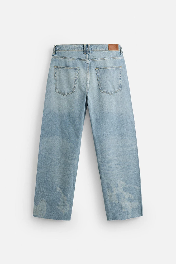 SEAMED BAGGY FIT JEANS