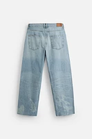 SEAMED BAGGY FIT JEANS