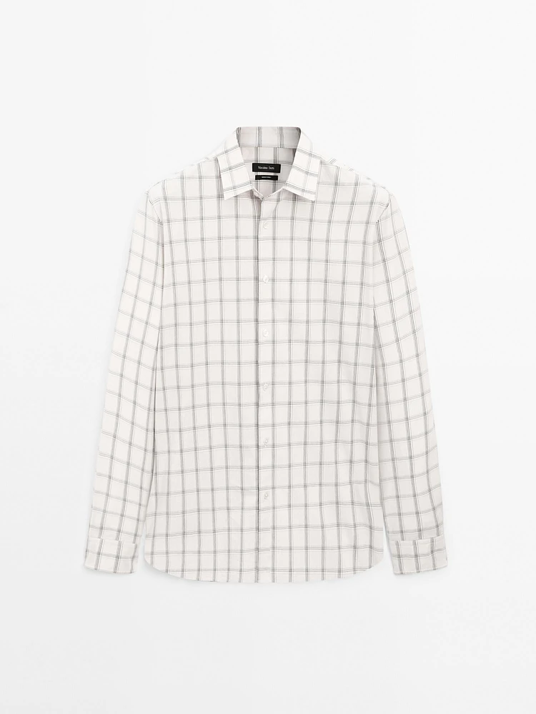 Regular fit check 100% cotton shirt