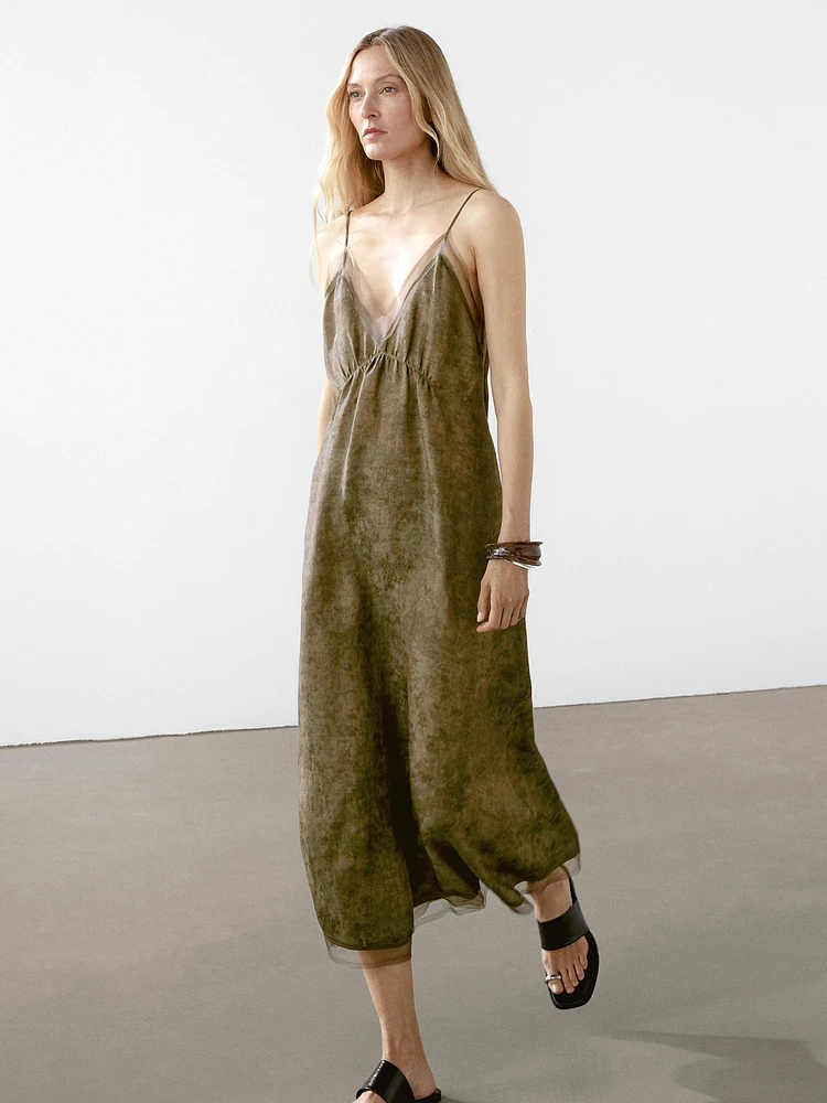 Robe longue nuisette transparence