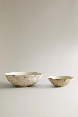 TEXTURED STONEWARE SALAD BOWL