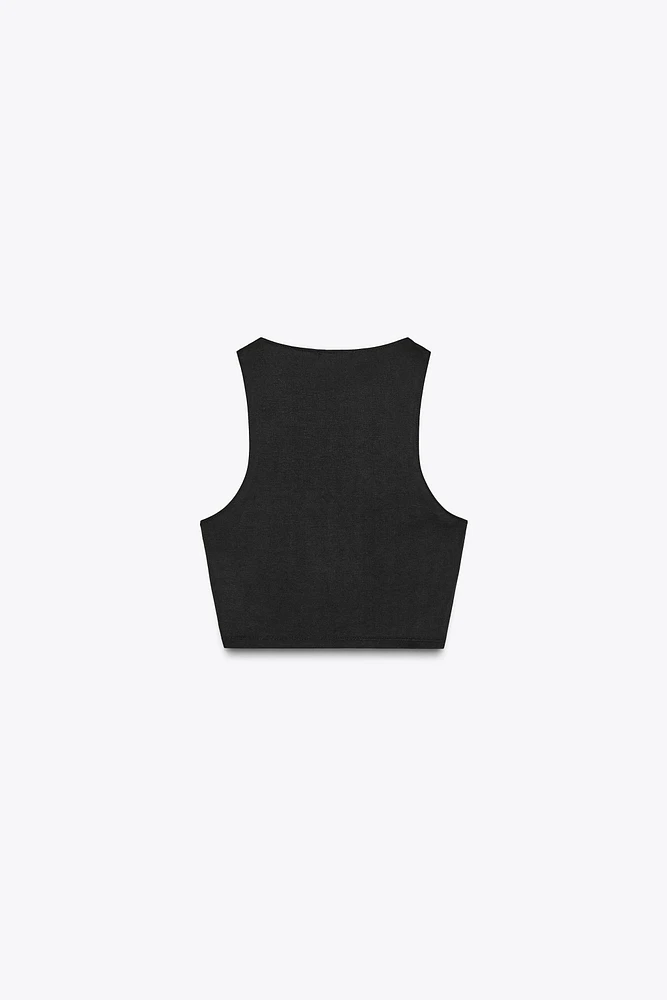 SLEEVELESS CROP TOP