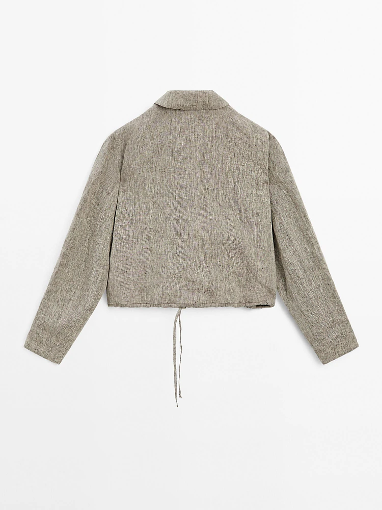 Veste bomber 100 % lin