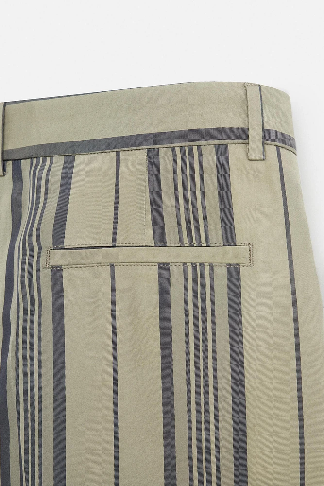 LIMITED EDITION 100% CUPRO STRIPED PANTS