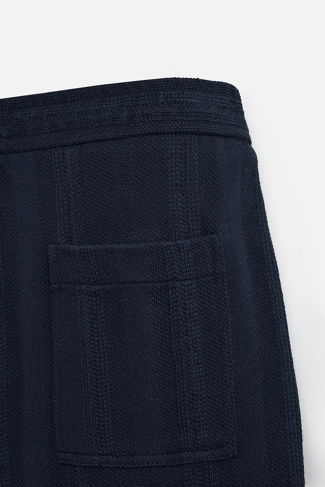 STRIPED JACQUARD SHORTS