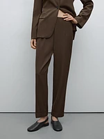 Suit trousers with turn-up hems