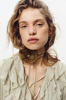 TULLE FLOWER NECK CORD