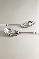 CERAMIC SALAD FLATWARE SET (SET OF 2)