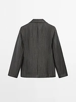 Veste de tailleur fluide en lin mélangé