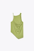 RUCHED ASYMMETRIC TOP