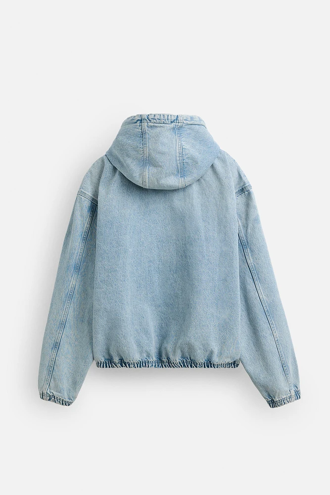 HOODED DENIM JACKET