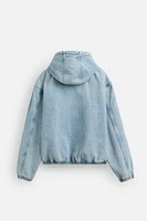 HOODED DENIM JACKET