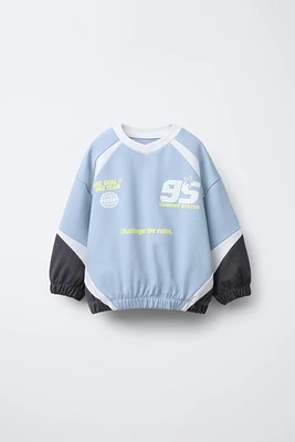 SWEAT À PANNEAUX AVEC INSCRIPTION