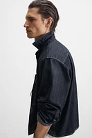 TOPSTITCHED DENIM SHIRT