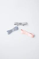 THREE-PACK OF BOW BARRETTES