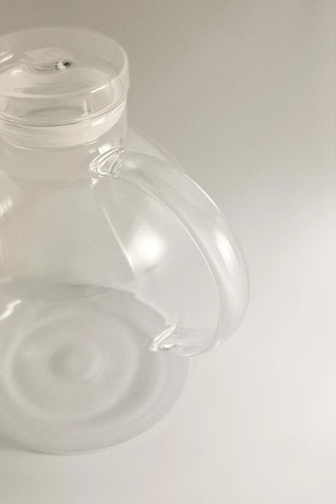 BOROSILICATE GLASS PITCHER WITH LID