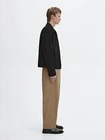 100% cotton twill relaxed fit trousers