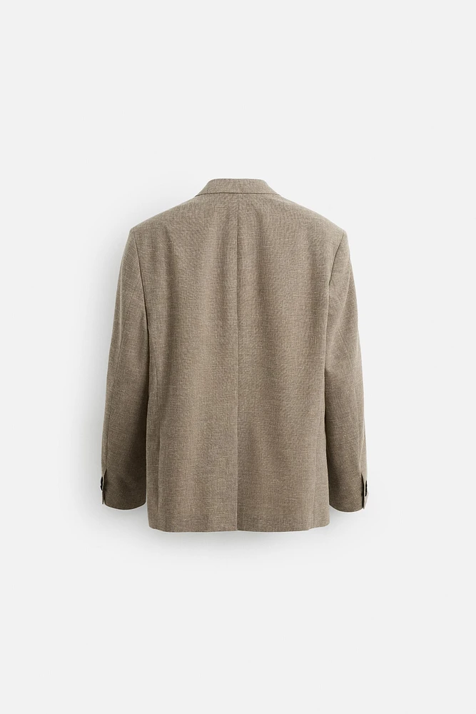 BLAZER AVEC BOUTONNAGE CROISÉ À TEXTURE