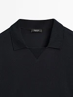 Polo à manches courtes micro-textur