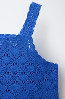 TOP COURT EN MAILLE CROCHET