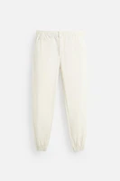 WASHED JOGGER-WAIST PANTS